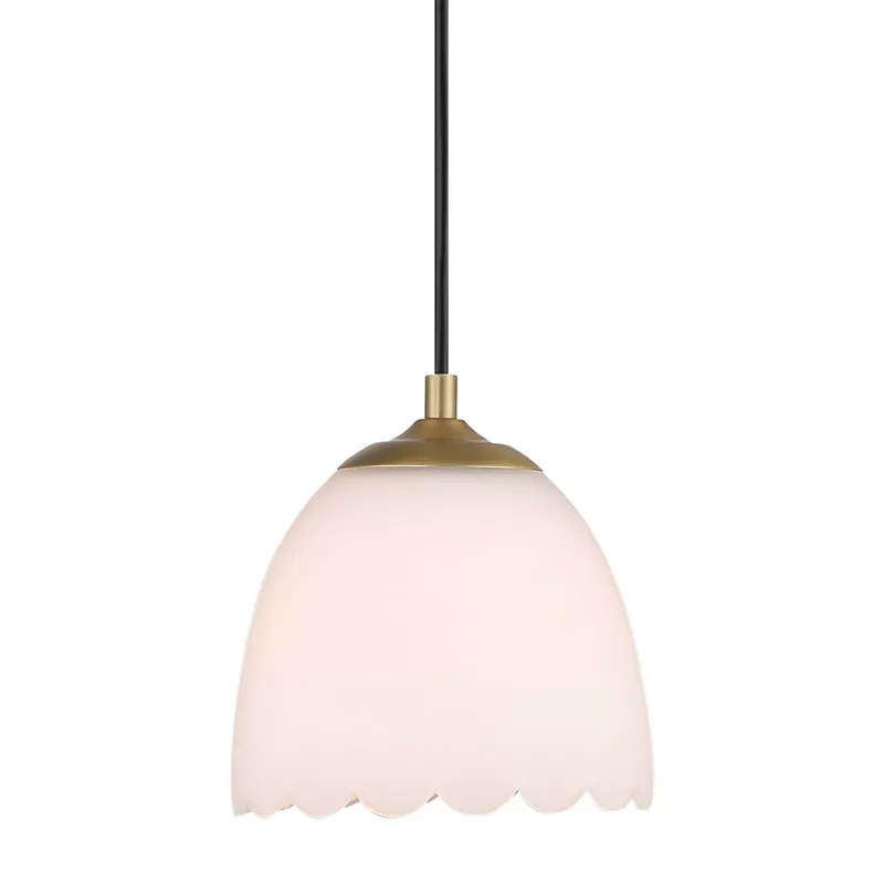 Golden Lighting Dorinda 1-light Pendant in Brushed Champagne Brass — Golden Lighting LED Pendant Lights  