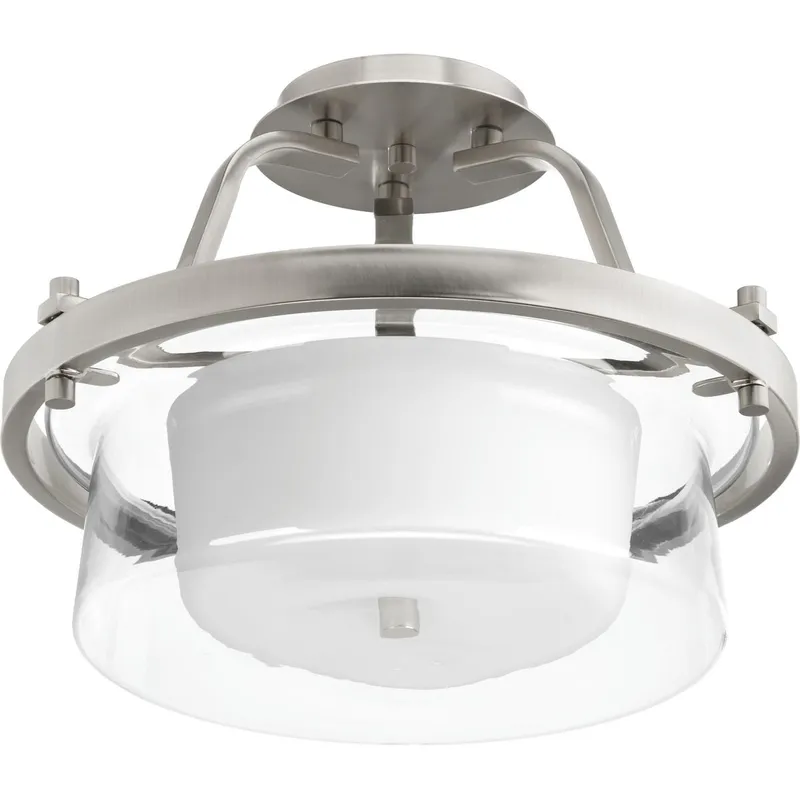 Indulge Collection 15" Two-Light Semi-Flush Mount Light — Progress Lighting LED Post Top Lights  