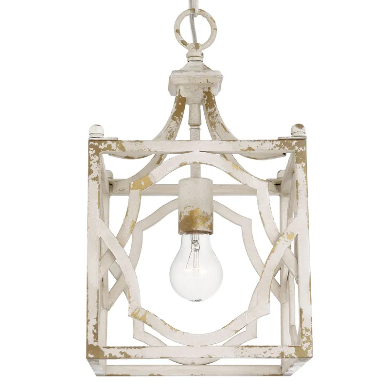 Golden Lighting Laurent 1-Light Pendant in Antique Ivory — Golden Lighting LED Pendant Lights 60.0W 