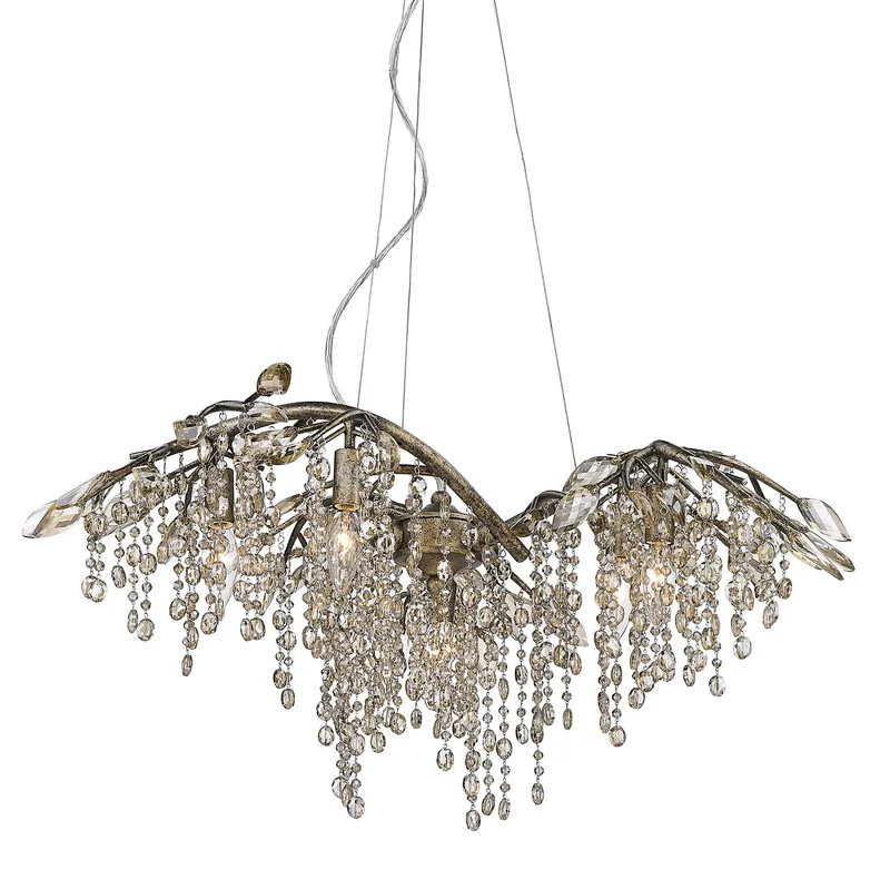 Ziva by Golden Lighting Autumn Twilight 6-light Chandelier in Mystic Gold — Golden Lighting LED Pendant Lights  