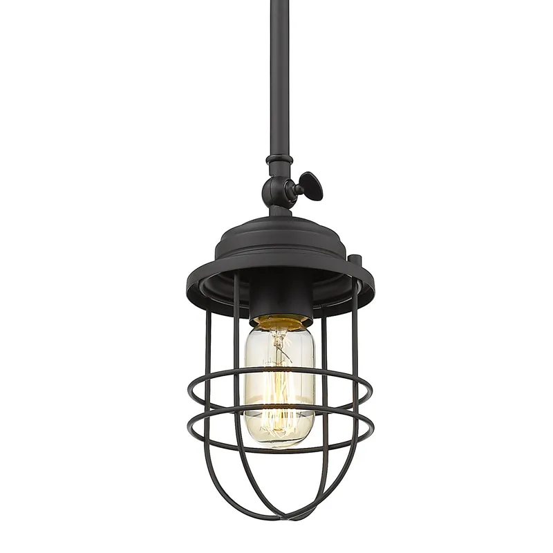 Golden Lighting Seaport 1-light Pendant in Matte Black — Golden Lighting LED Pendant Lights  