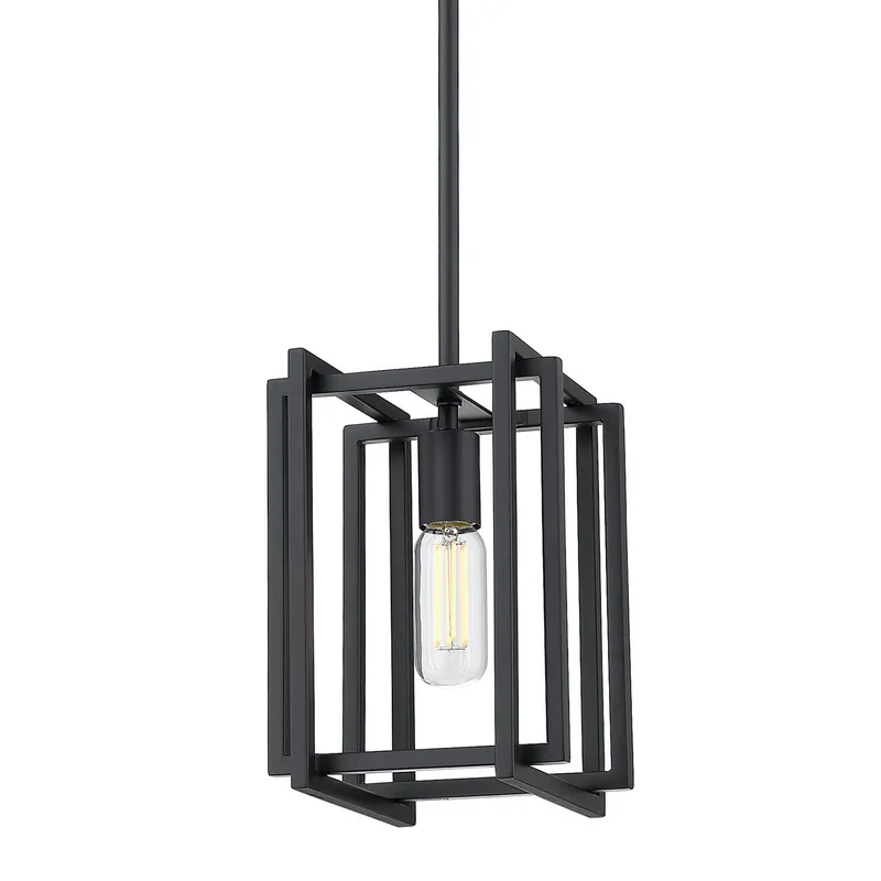 Golden Lighting Tribeca 1-light Pendant in Matte Black — Golden Lighting LED Pendant Lights 60.0W 