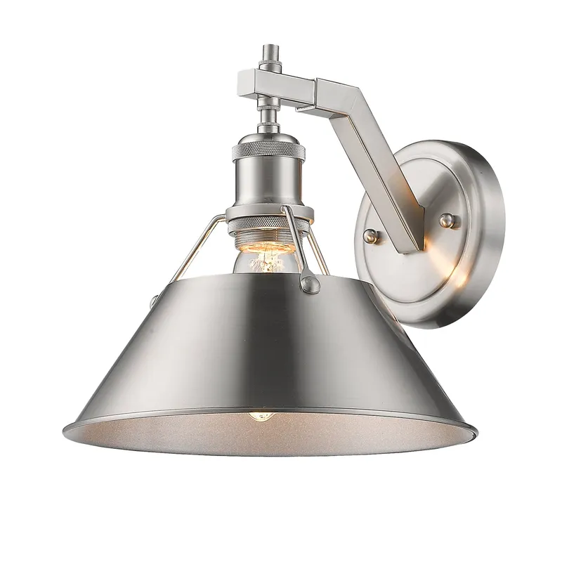 Yep by Golden Lighting Orwell 1-light Wall Sconce in Pewter — Golden Lighting LED Wall Lights 1.0W 