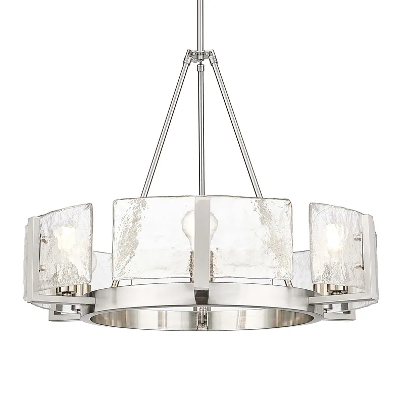 Aenon 6-light Chandelier in Pewter — Golden Lighting LED Pendant Lights 60.0W 