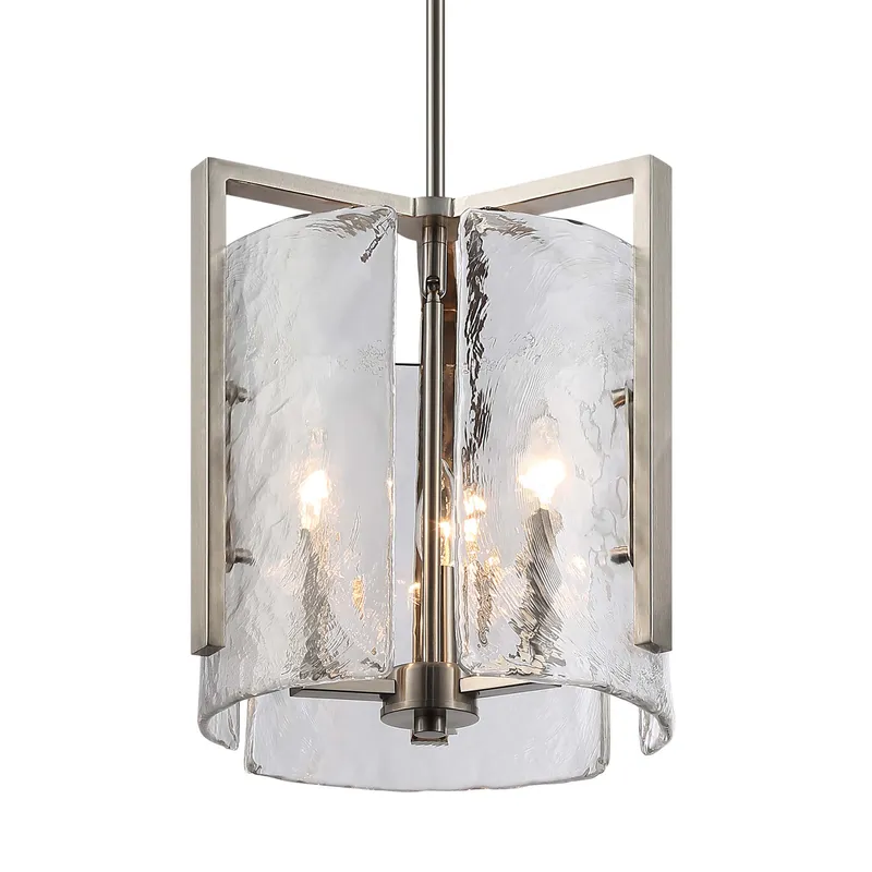 Aenon 3-light Pendant in Pewter — Golden Lighting LED Pendant Lights  