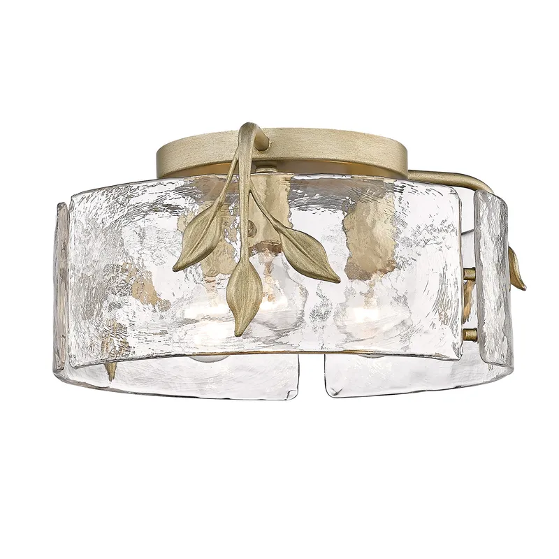 Golden Lighting Calla 3-light Flush Mount in White Gold — Golden Lighting LED Ceiling Lights  