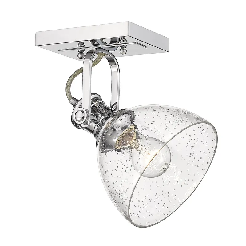Yep by Golden Lighting Hines 1-light Semi-Flush Mount in Chrome — Golden Lighting LED Ceiling Lights  