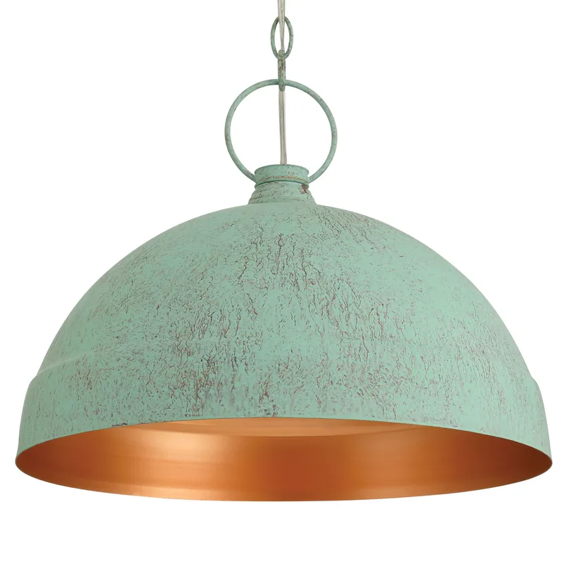 Golden Lighting Lincoln 1-light Pendant in Green Patina — Golden Lighting LED Pendant Lights 60.0W 