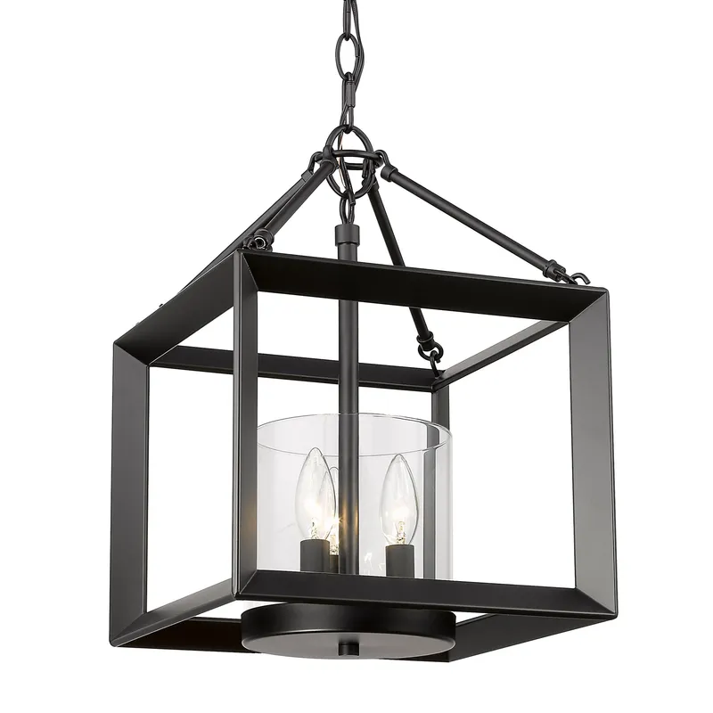 Golden Lighting Smyth 3-light Chandelier in Matte Black — Golden Lighting LED Pendant Lights  