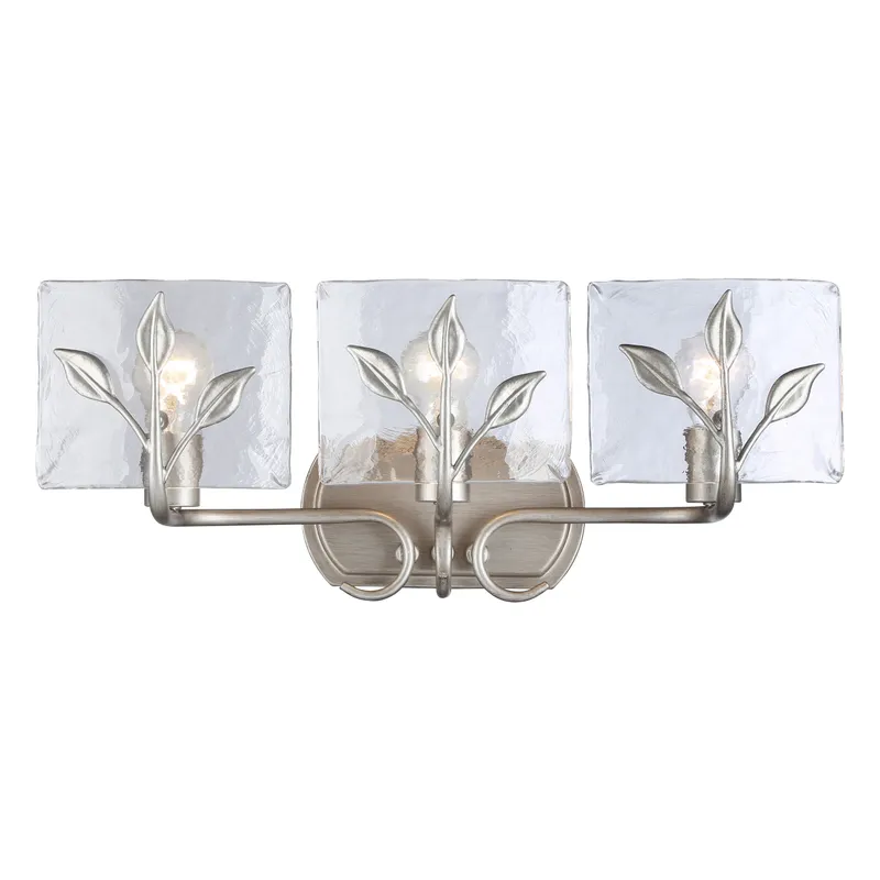 Golden Lighting Calla 3-light Vanity in Peruvian Silver — Golden Lighting LED Wall Lights  