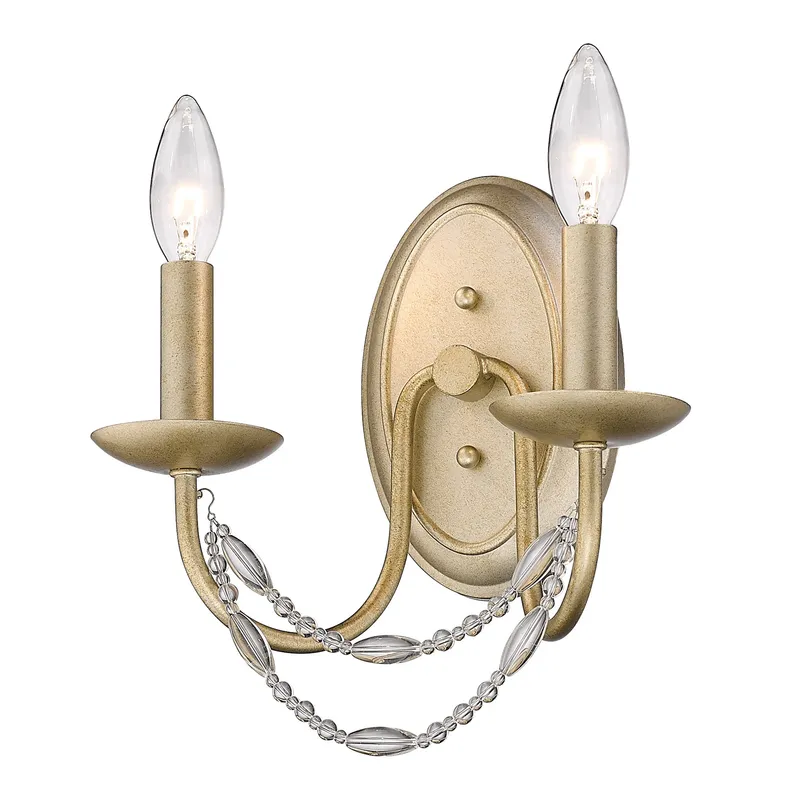 Golden Lighting Mirabella 2-light Wall Sconce in Golden Aura — Golden Lighting LED Wall Lights 2.0W 