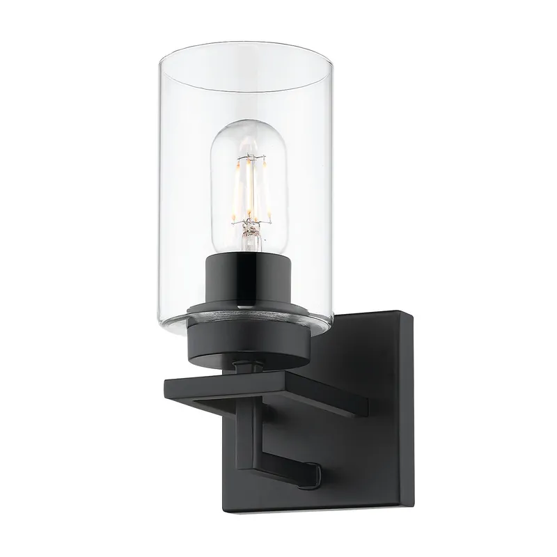 Golden Lighting Tribeca 1-light Vanity in Matte Black — Golden Lighting LED Wall Lights 60.0W 