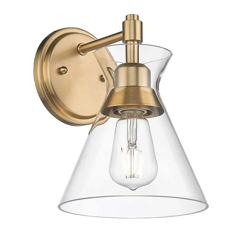 Golden Lighting Malta 1-light Wall Sconce in Brushed Champagne Brass — Golden Lighting LED Wall Lights 1.0W 