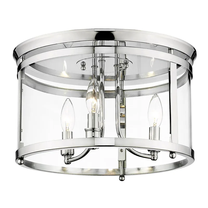 Golden Lighting Payton 3-light Flush Mount in Chrome — Golden Lighting LED Ceiling Lights  