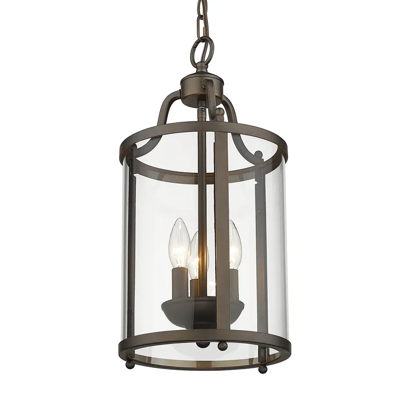 Golden Lighting Payton 3-light Pendant in Rubbed Bronze — Golden Lighting LED Pendant Lights  