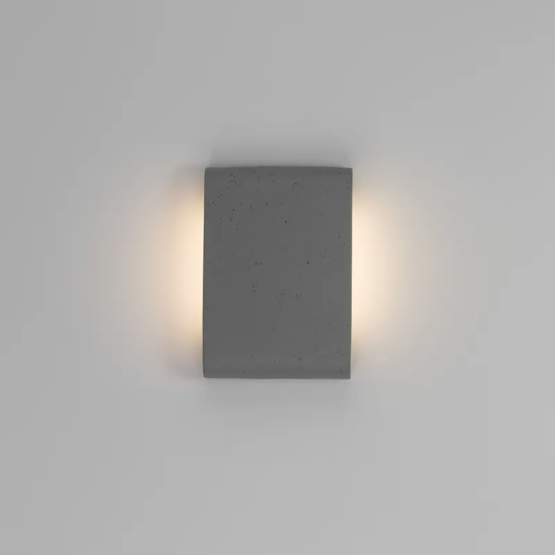 Golden Lighting Stela Integrated LED 9in Outdoor Wall in Gray Travertine — Golden Lighting LED Ceiling Lights  3000K