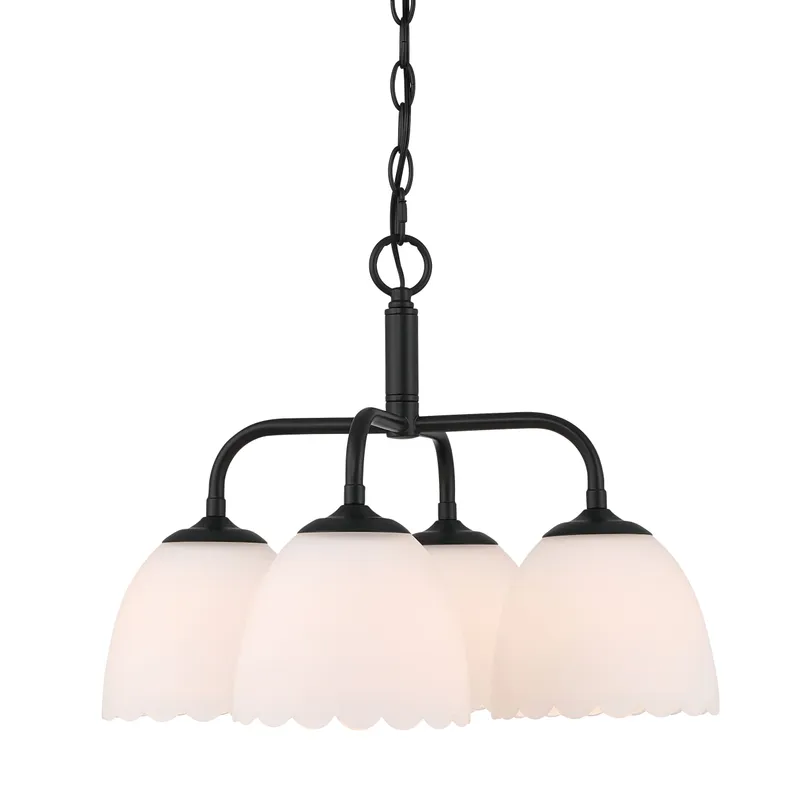 Golden Lighting Dorinda 4-light Pendant in Matte Black — Golden Lighting LED Pendant Lights  