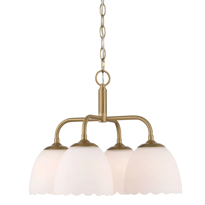Golden Lighting Dorinda 4-light Pendant in Brushed Champagne Brass — Golden Lighting LED Pendant Lights  