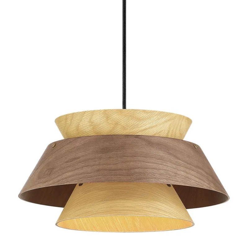 Golden Lighting Aalto 1-light 13" Pendant in Light and Dark Walnut — Golden Lighting LED Pendant Lights  