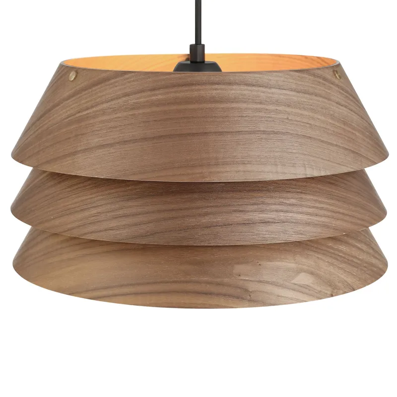 Golden Lighting Aalto 1-light 6" Pendant in Dark Walnut — Golden Lighting LED Pendant Lights  