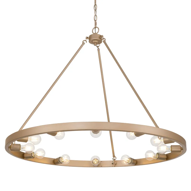 Golden Lighting Castile 12-light Chandelier in French Gold — Golden Lighting LED Pendant Lights  