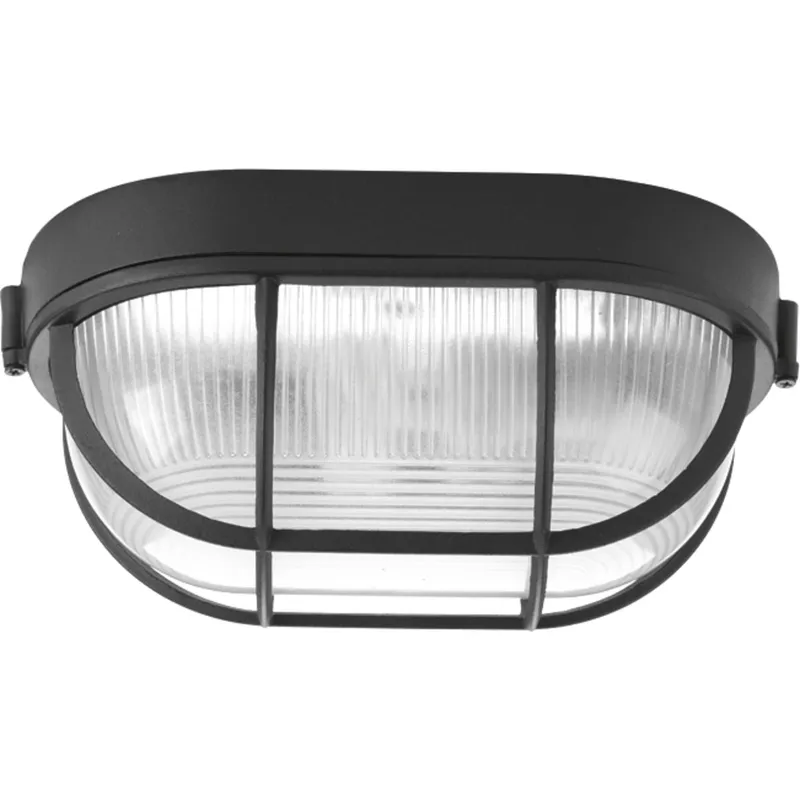 One-Light Bulkhead 6-3/8" Flush Mount — Progress Lighting LED Post Top Lights  