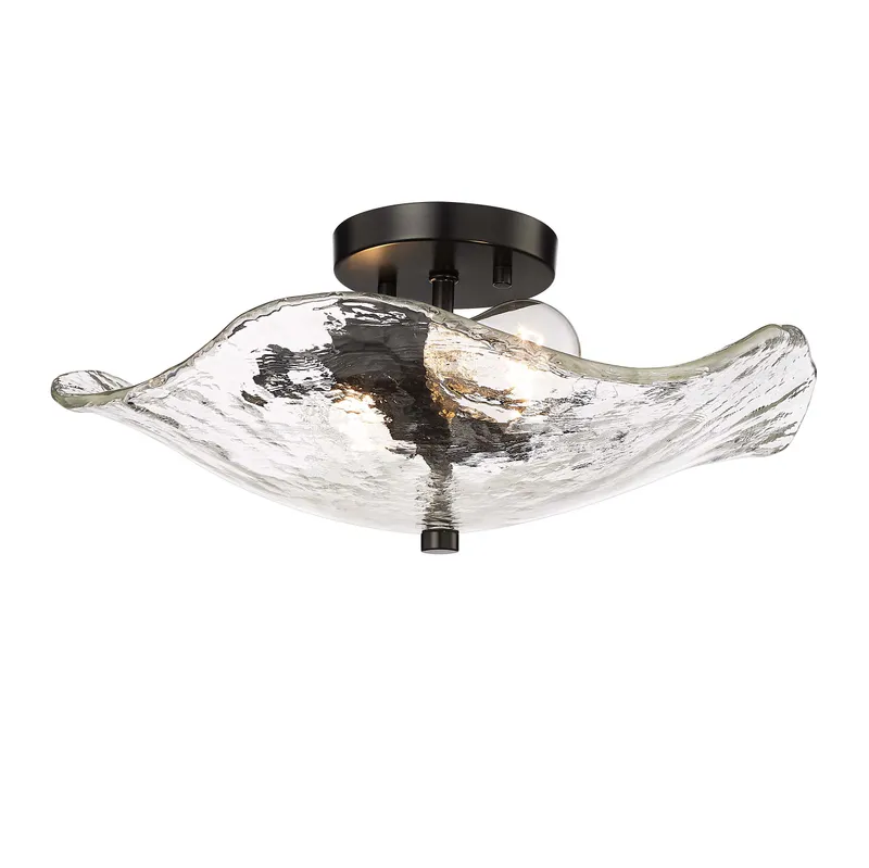 Golden Lighting Samara 2-light Semi-Flush Mount in Matte Black — Golden Lighting LED Ceiling Lights  