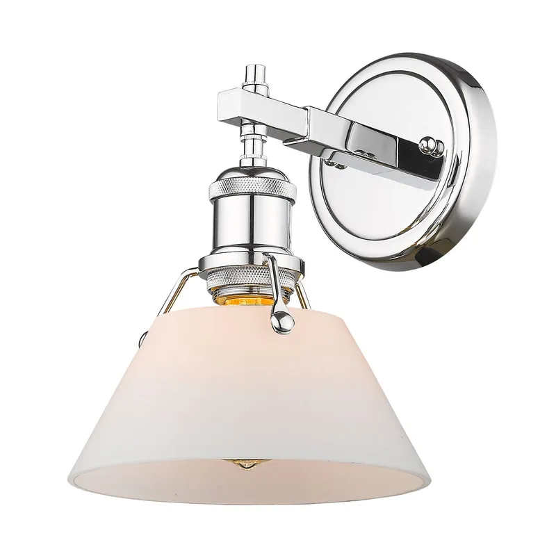 Yep by Golden Lighting Orwell 1-light Vanity in Chrome and Opal Glass — Golden Lighting LED Wall Lights  