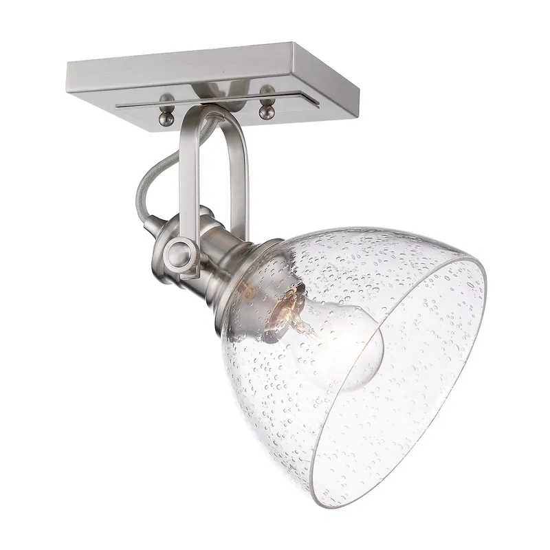 Yep by Golden Lighting Hines 1-light Semi-Flush Mount in Pewter — Golden Lighting LED Pendant Lights  
