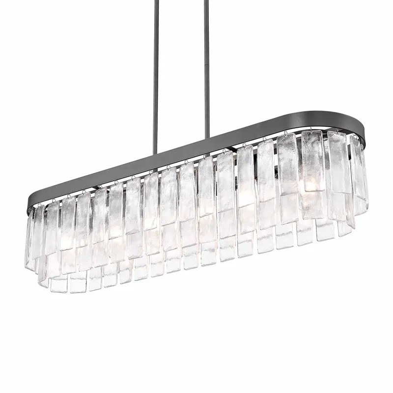 Golden Lighting Ciara 6-light Island Light in Matte Black — Golden Lighting LED Pendant Lights  