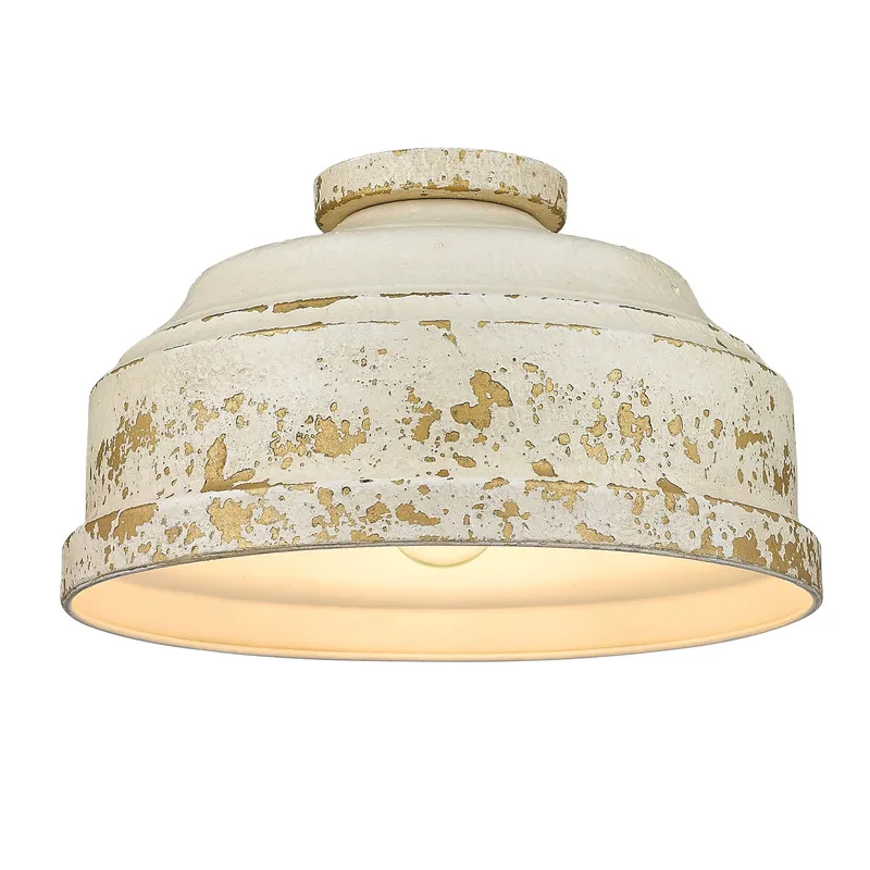 Golden Lighting Keating 3-light Flush Mount in Antique Ivory — Golden Lighting LED Ceiling Lights  