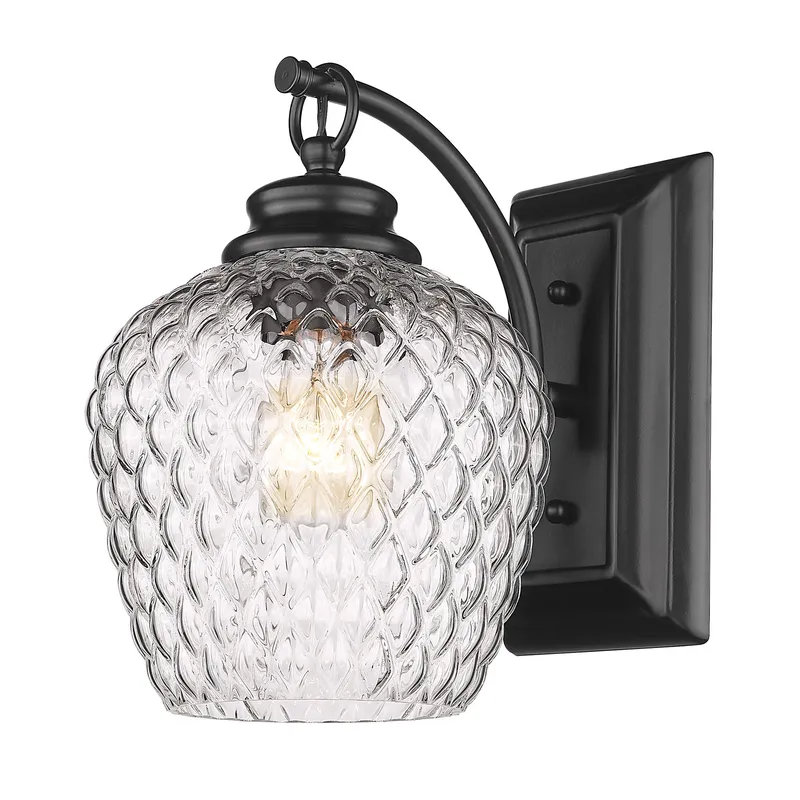 Golden Lighting Adeline 1-light Wall Sconce in Matte Black — Golden Lighting LED Wall Lights 1.0W 