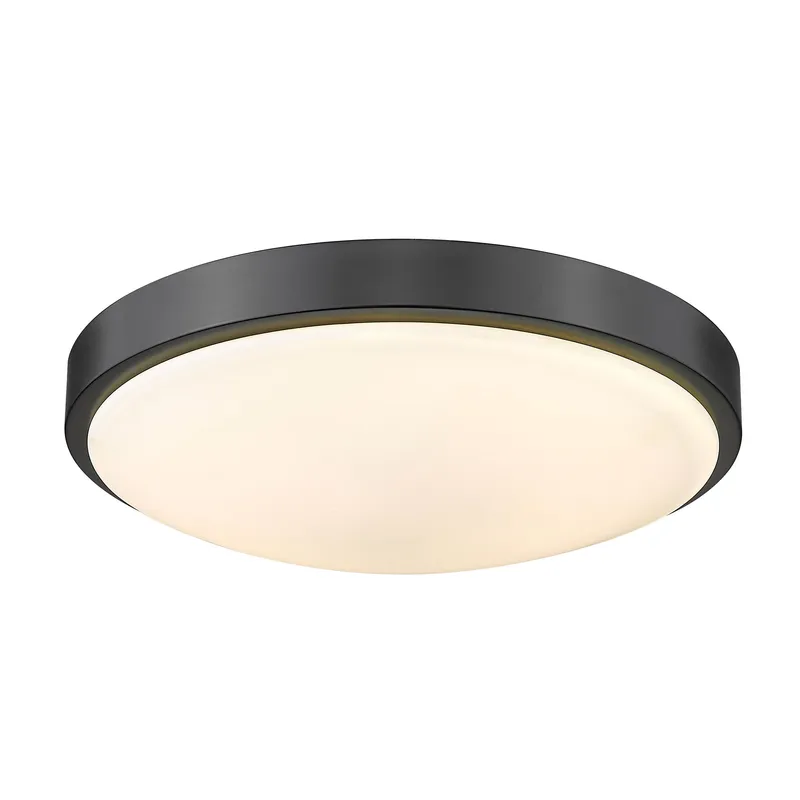 Golden Lighting Gabi Integrated LED 12in Flush Mount in Matte Black — Golden Lighting LED Ceiling Lights  3000K
