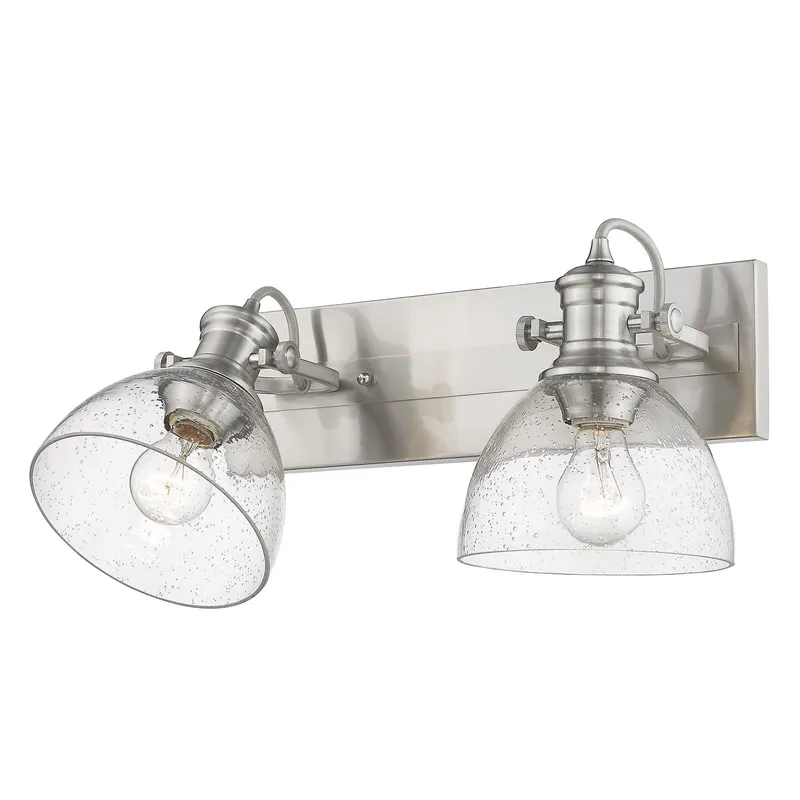 Yep by Golden Lighting Hines 2-light Vanity in Pewter — Golden Lighting LED Wall Lights 60.0W 