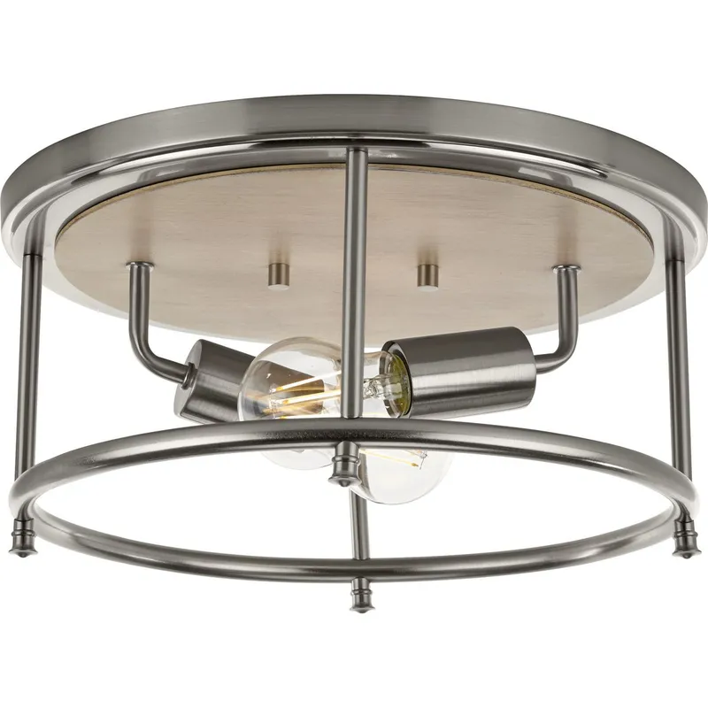 Durrell Collection Two-Light 13" Flush Mount — Progress Lighting LED Post Top Lights  