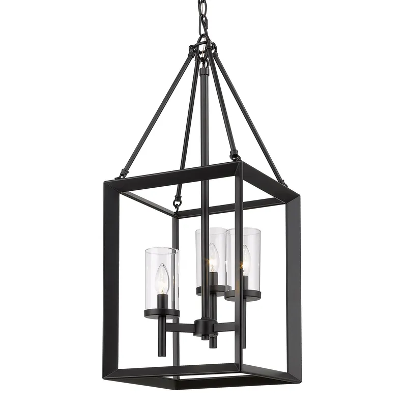Golden Lighting Smyth 3-light Pendant in Matte Black — Golden Lighting LED Pendant Lights 60.0W 