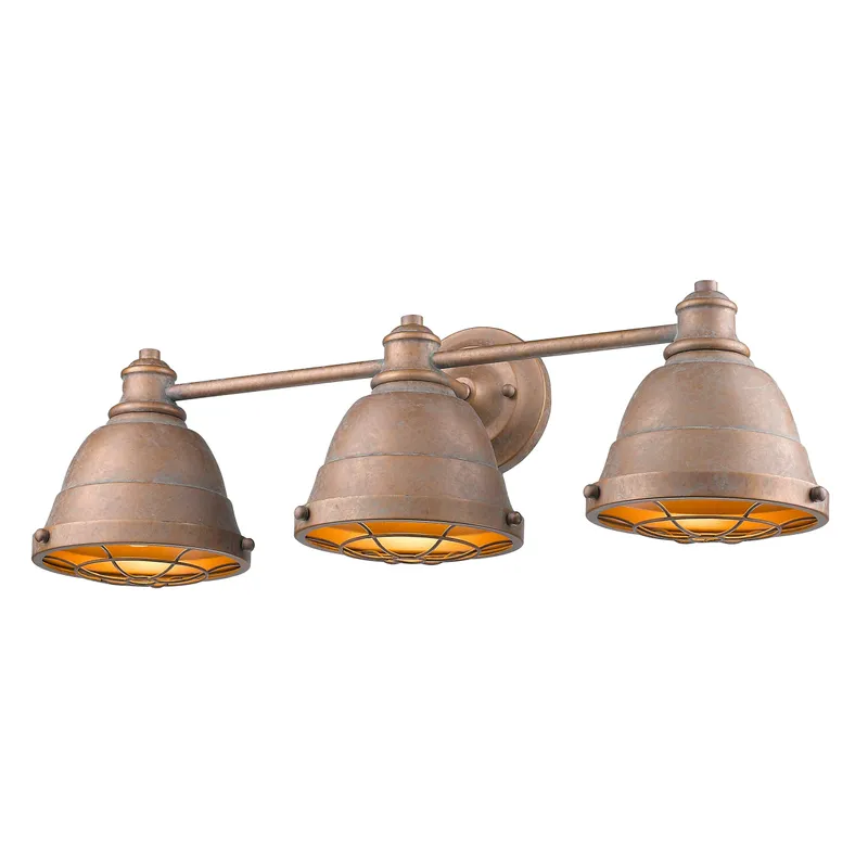 Golden Lighting Bartlett 3-light Vanity in Copper Patina — Golden Lighting LED Wall Lights  