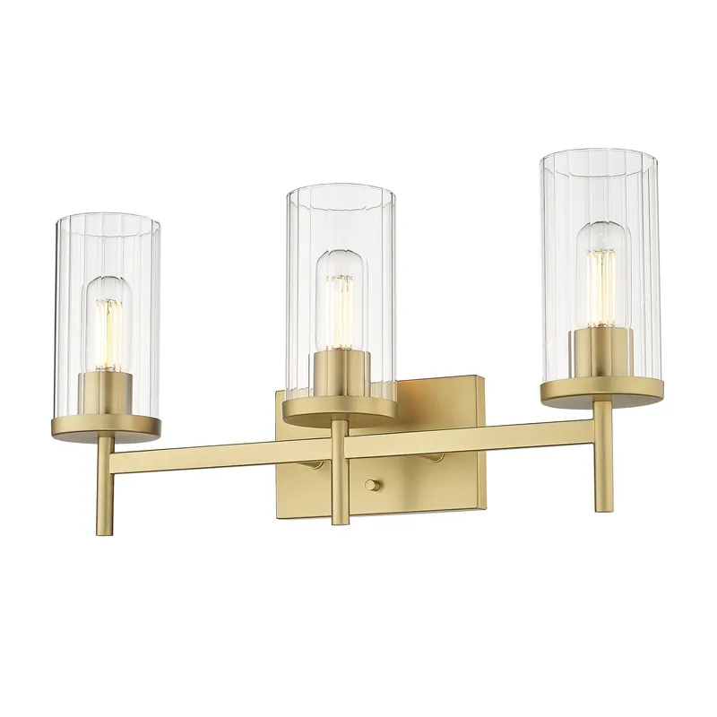 Golden Lighting Winslett 3-light Vanity in Brushed Champagne Brass — Golden Lighting LED Wall Lights 60.0W 