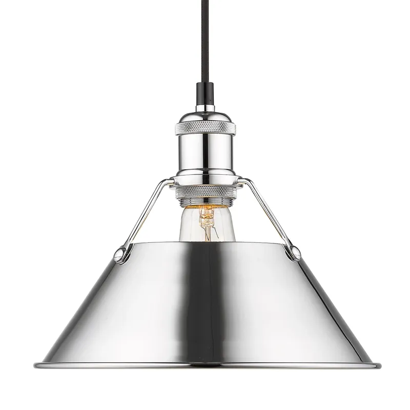 Yep by Golden Lighting Orwell 1-light 10in Pendant in Chrome — Golden Lighting LED Pendant Lights  