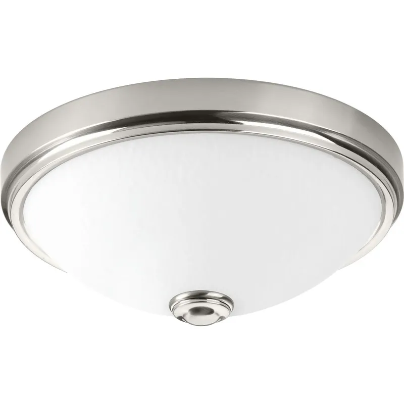 One-Light 11" LED Linen Glass Flush Mount — Progress Lighting LED Post Top Lights  