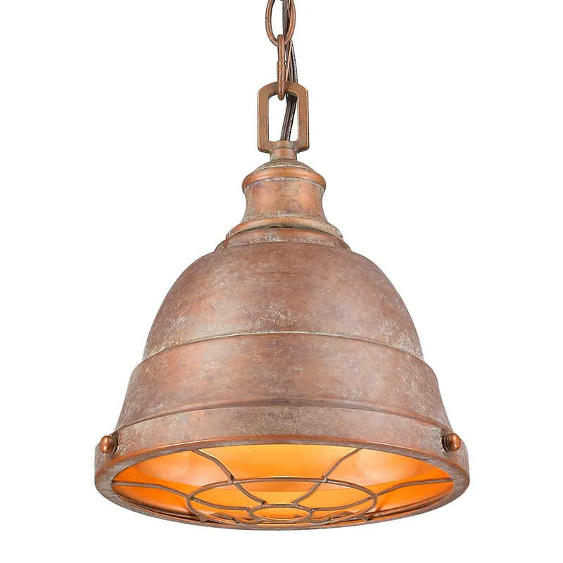 Golden Lighting Bartlett 1-light Pendant in Copper Patina — Golden Lighting LED Pendant Lights  