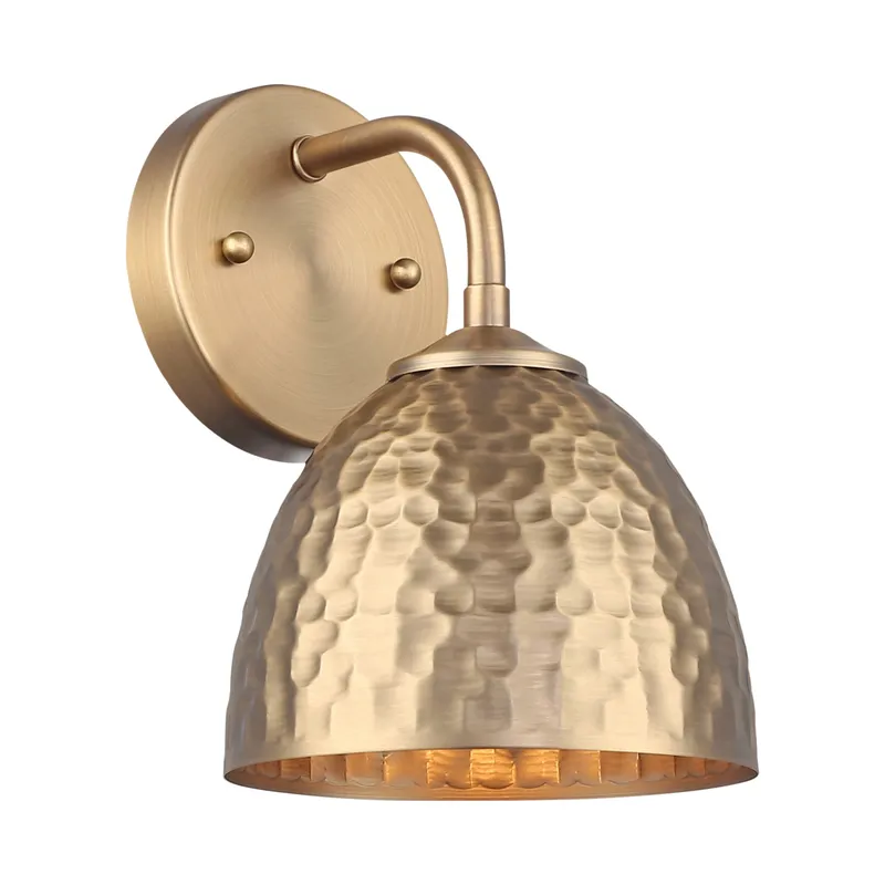 Shepard 1-light Wall Sconce in Modern Brass — Golden Lighting LED Wall Lights 1.0W 