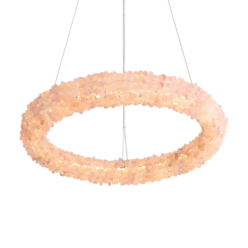 Ziva by Golden Lighting Corallo Integrated LED 22in Chandelier in Coral — Golden Lighting LED Pendant Lights  3000K