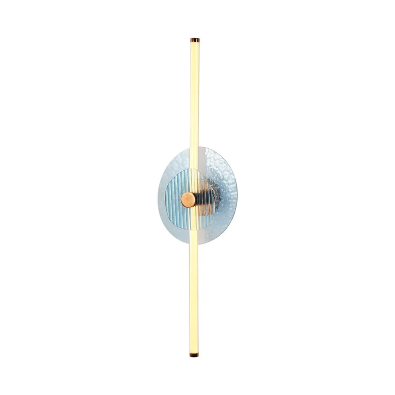 Yep by Golden Lighting Colorella LED Wall Sconce in Rose Gold with Blue and Blue Glass — Golden Lighting LED Wall Lights  3000K