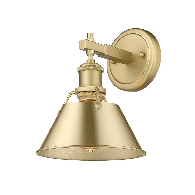 Yep by Golden Lighting Orwell 1-light Vanity in Brushed Champagne Brass — Golden Lighting LED Wall Lights  