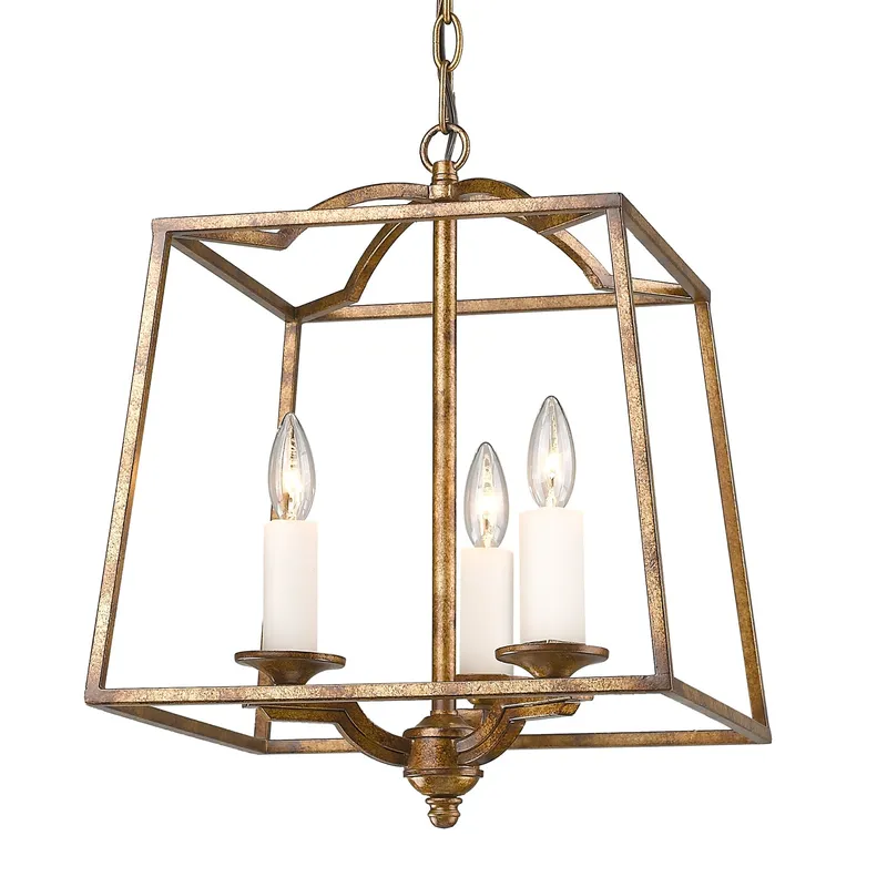 Golden Lighting Athena 3-light Pendant in Grecian Gold — Golden Lighting LED Pendant Lights  