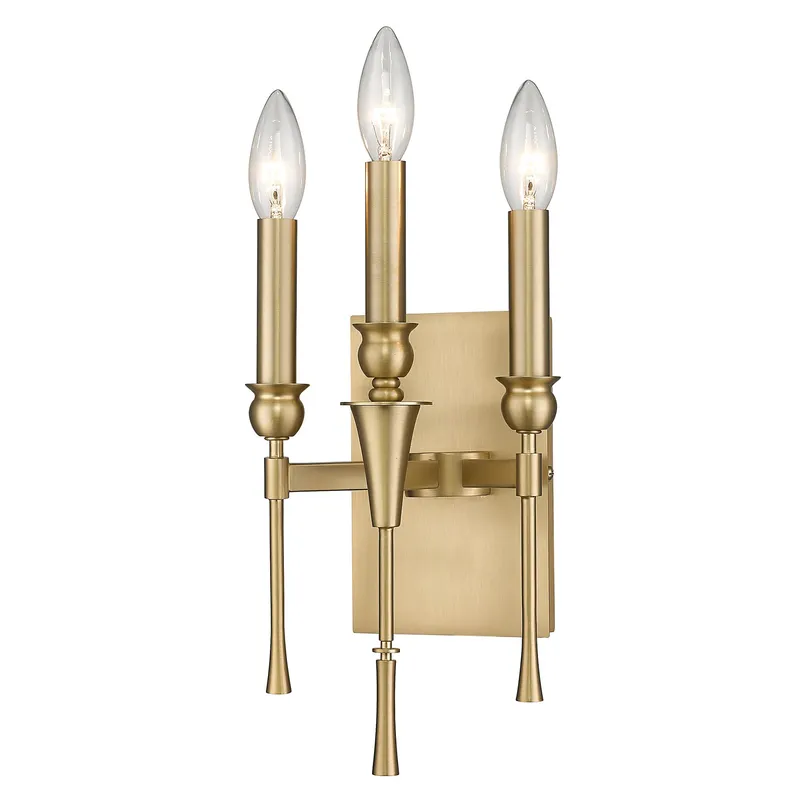 Golden Lighting Landon 3-light Wall Sconce in Brushed Champagne Brass — Golden Lighting LED Wall Lights  