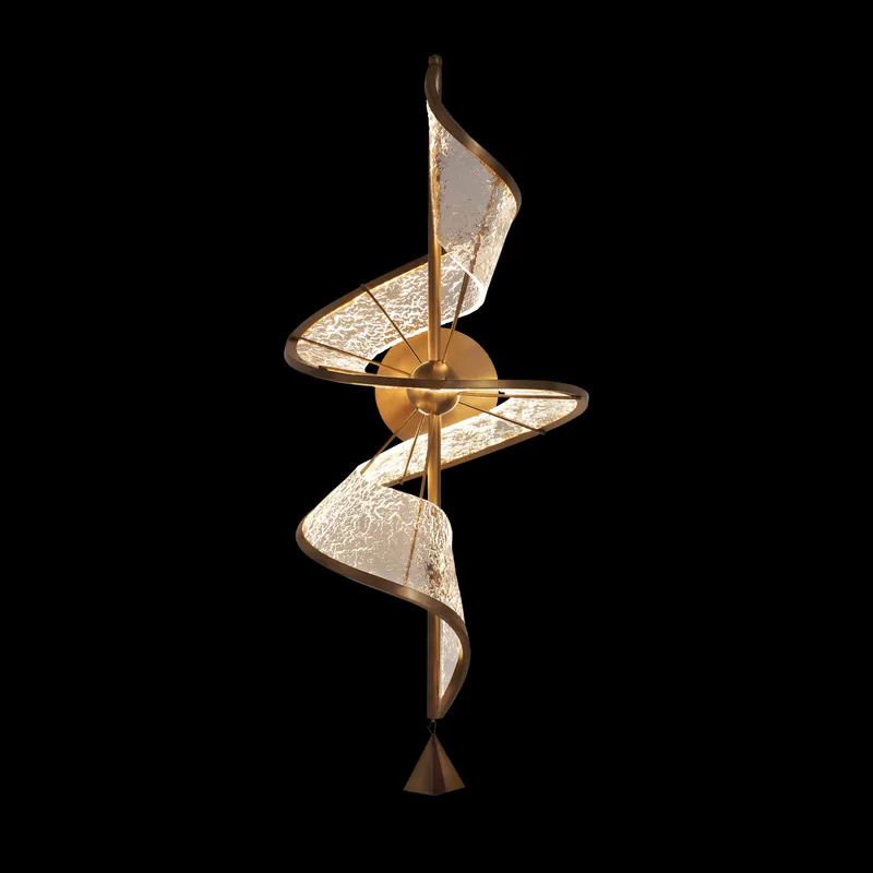 Ziva by Golden Lighting Aurora Integrated LED Wall Sconce in Brushed Champagne — Golden Lighting LED Wall Lights  3000K