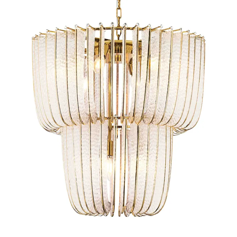 Ziva by Golden Lighting Shahi 9-light Chandelier in Titanium Gold — Golden Lighting LED Pendant Lights  