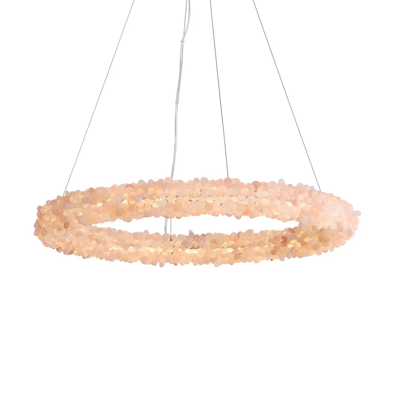 Ziva by Golden Lighting Corallo Integrated LED 30in Chandelier in Coral — Golden Lighting LED Pendant Lights  3000K